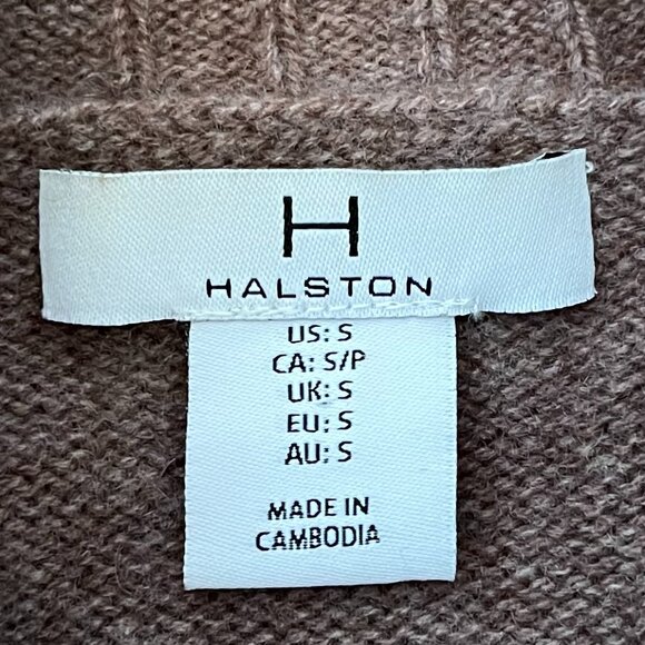 H by Halston Cashmere and Merino Wool Blend Taupe Turtleneck Sweater, Size Small - Picture 7 of 10